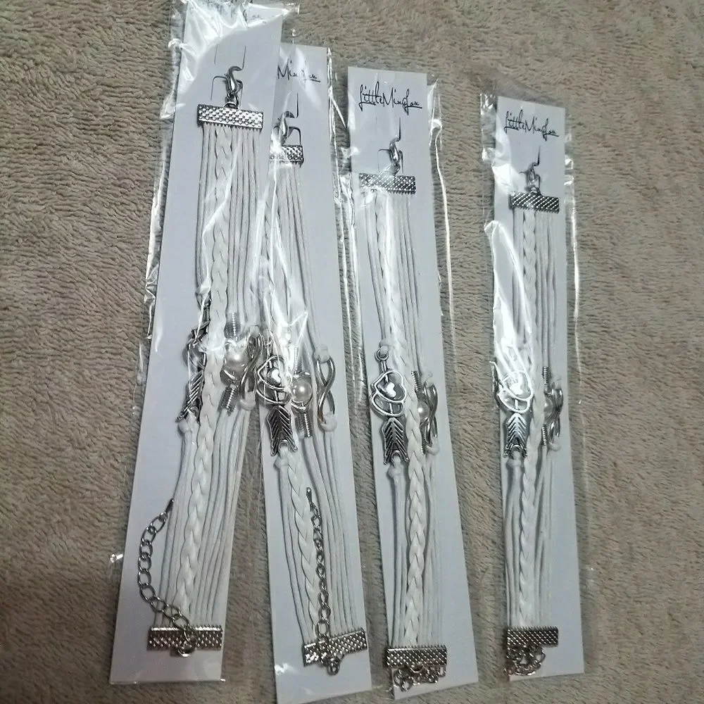 Boho Inspired bracelets in white only